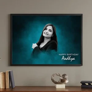 Personalized Birthday Portrait Frame – Custom Name Wall Art | Charmc Gift