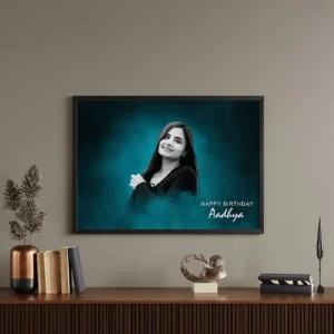 Personalized Birthday Portrait Frame – Custom Name Wall Art | Charmc Gift