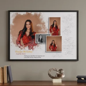 Birthday Photo Frame – 4 Photo Collage Design | CharmcGift