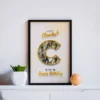 Personalized Letter C Photo Frame Charmc Gift