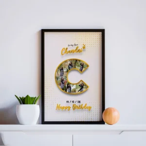 Personalized Letter C Photo Frame Charmc Gift