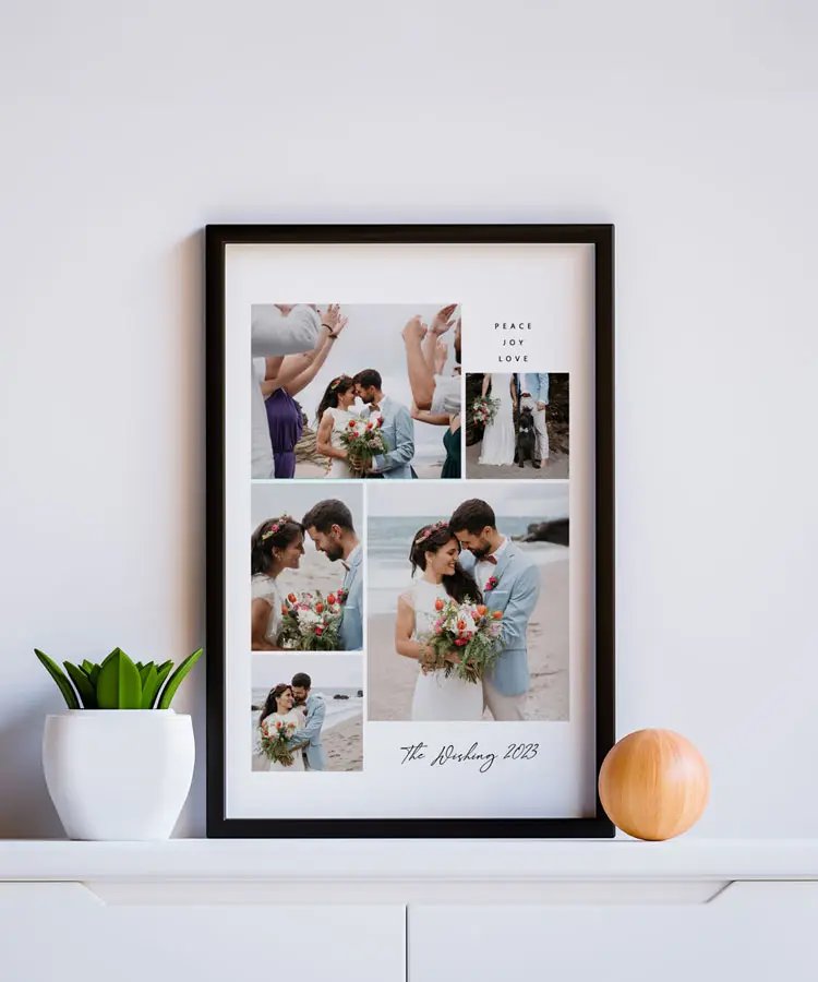 personalized wedding photo collage frame