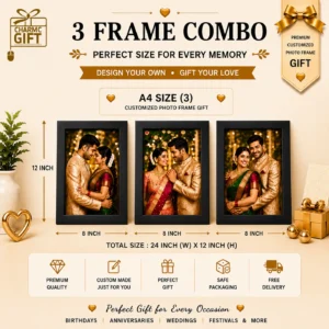 3 Frame Combo Customized Photo Frame Gift | CharmcGift